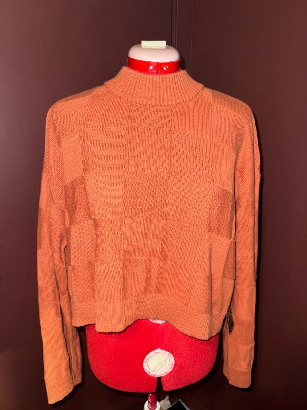Vans Cammile Checkered Cropped Sweater